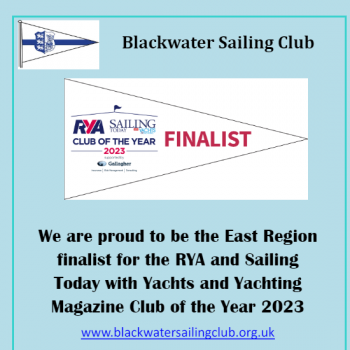 Club of the Year 2023 –  vote for East Region Blackwater Sailing Club
